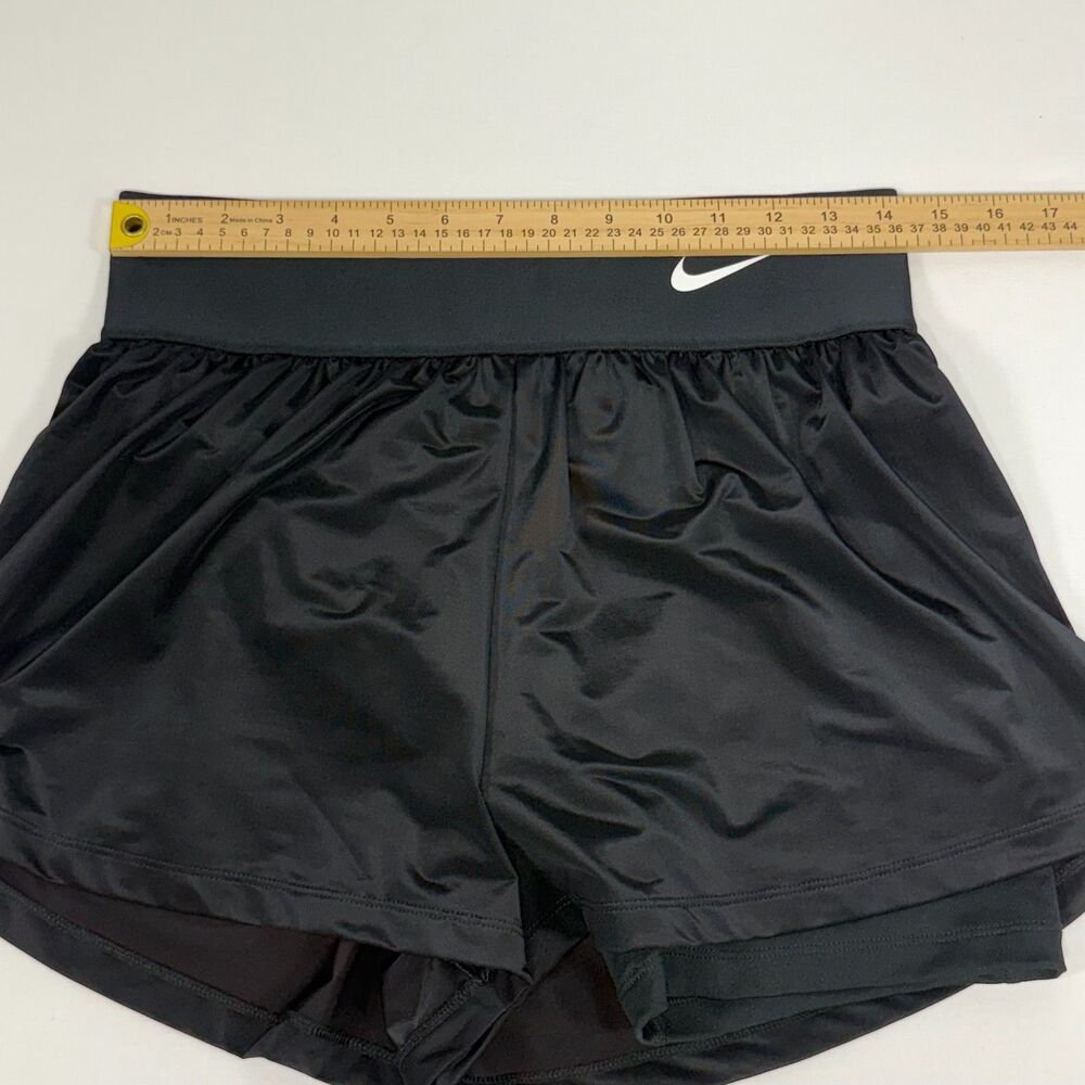 NWT Nike Dri-FIT Black 2-in-1 Tennis Shorts Built-In Compression Size M Medium - Picture 4 of 9